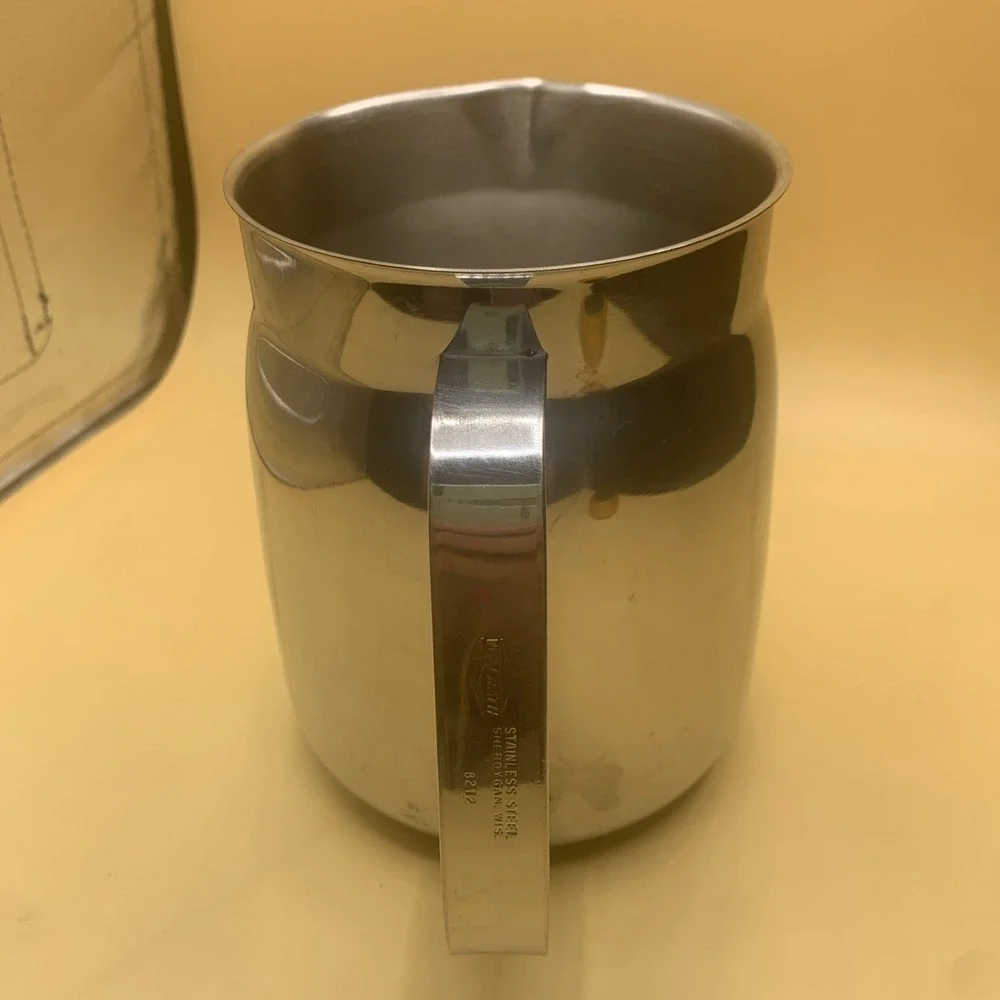 Vollrath Stainless Steel Water Pitcher Model 8212 Sheboygan, Wisconsin